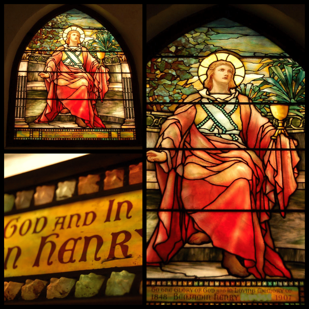 Signed & Documented TIFFANY Stained Glass Window (c.1907)