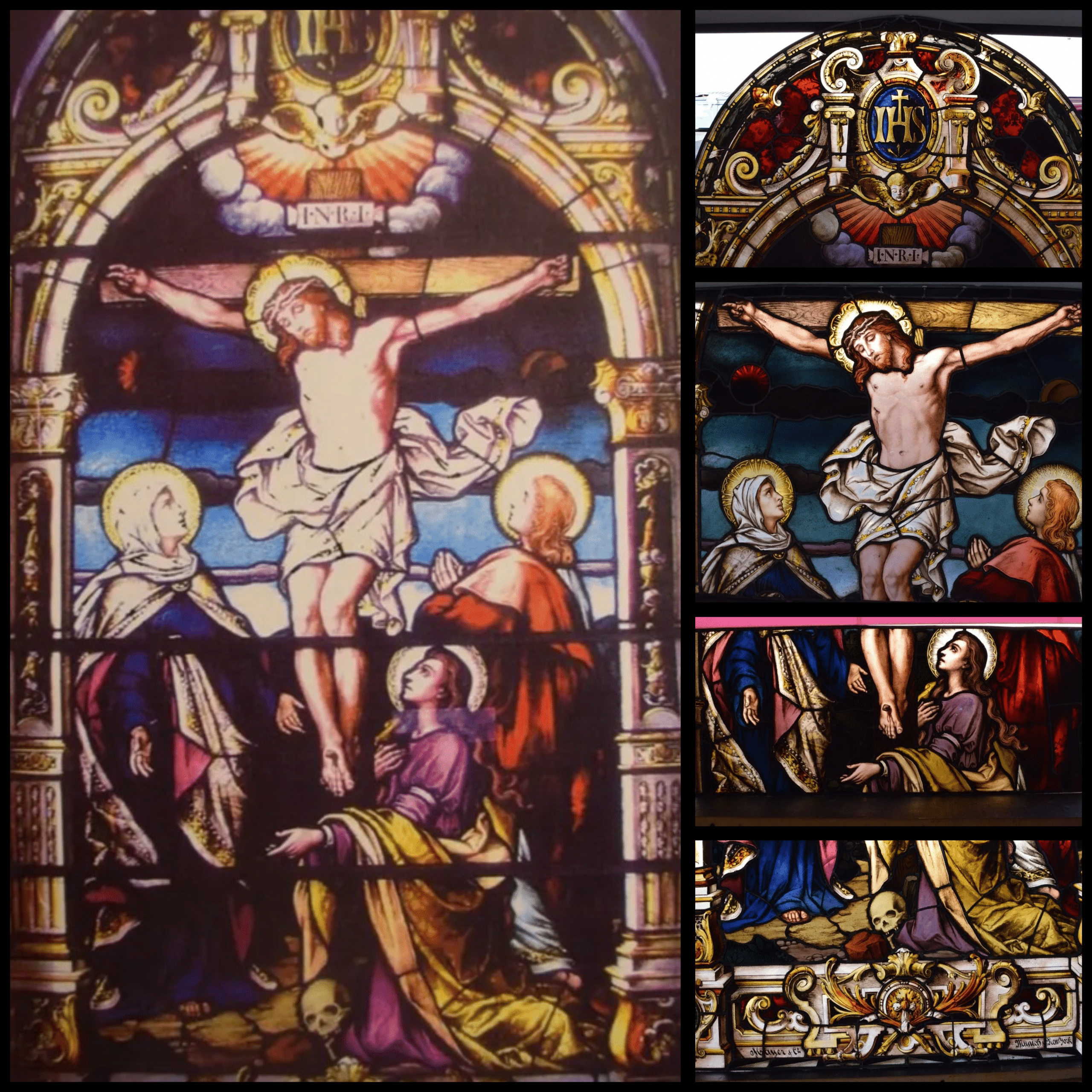 Vintage German Stained Glass Church Window + by Franz Mayer & Co. (#5 of 5)